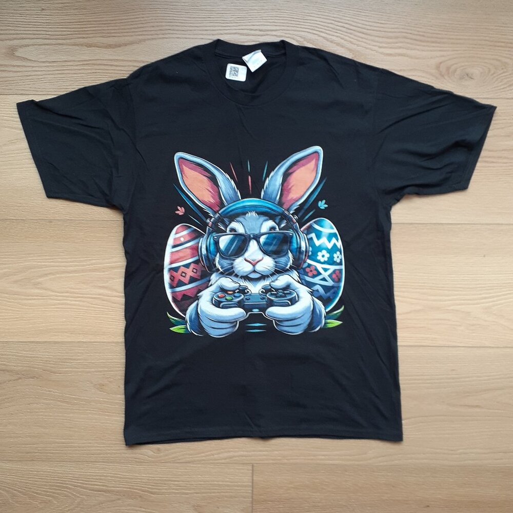 Gamer Easter Bunny - New Medium Black T-Shirt